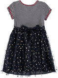 Bonnie Baby Girls 12-24 Months Stripe Foil Star Dress