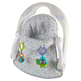 Fisher Price Sit-Me-Up Floor Seat - Honeydew Drop, portable infant chair with toys