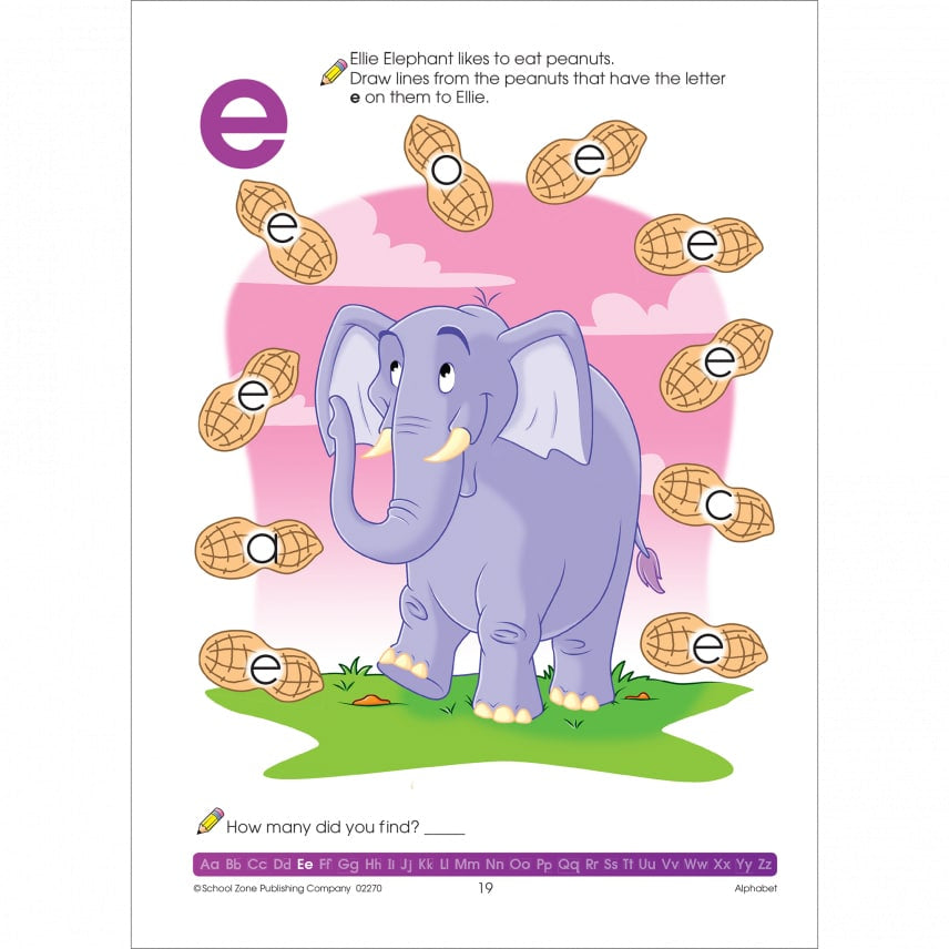 School Zone Alphabet Preschool Workbook