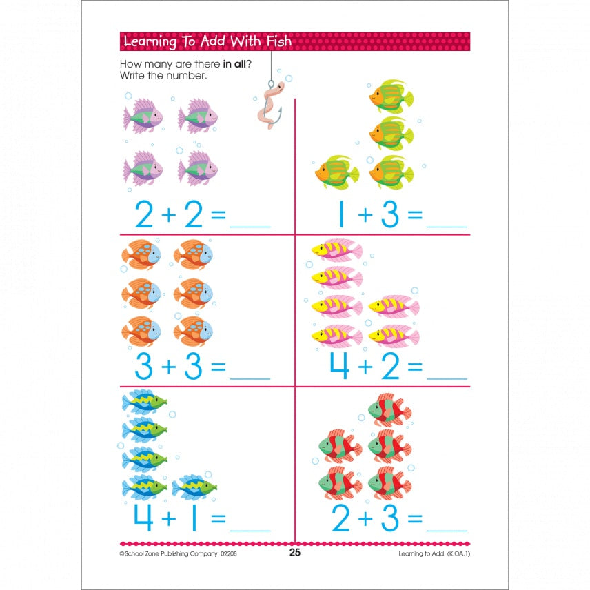 School Zone Math Readiness Grades K-1 Workbook