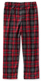 Mon Petit Boys Plaid Snowman Pajama Set