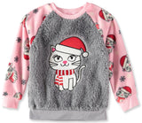 Mon Petit Girls 4-6X Kitty Sherpa Pajama Set