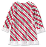 Bonnie Jean Girls 4-6X Candy Cane Faux Fur Dress