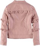 Urban Republic Girls 7-16 Faux Leather Ruffle Jacket