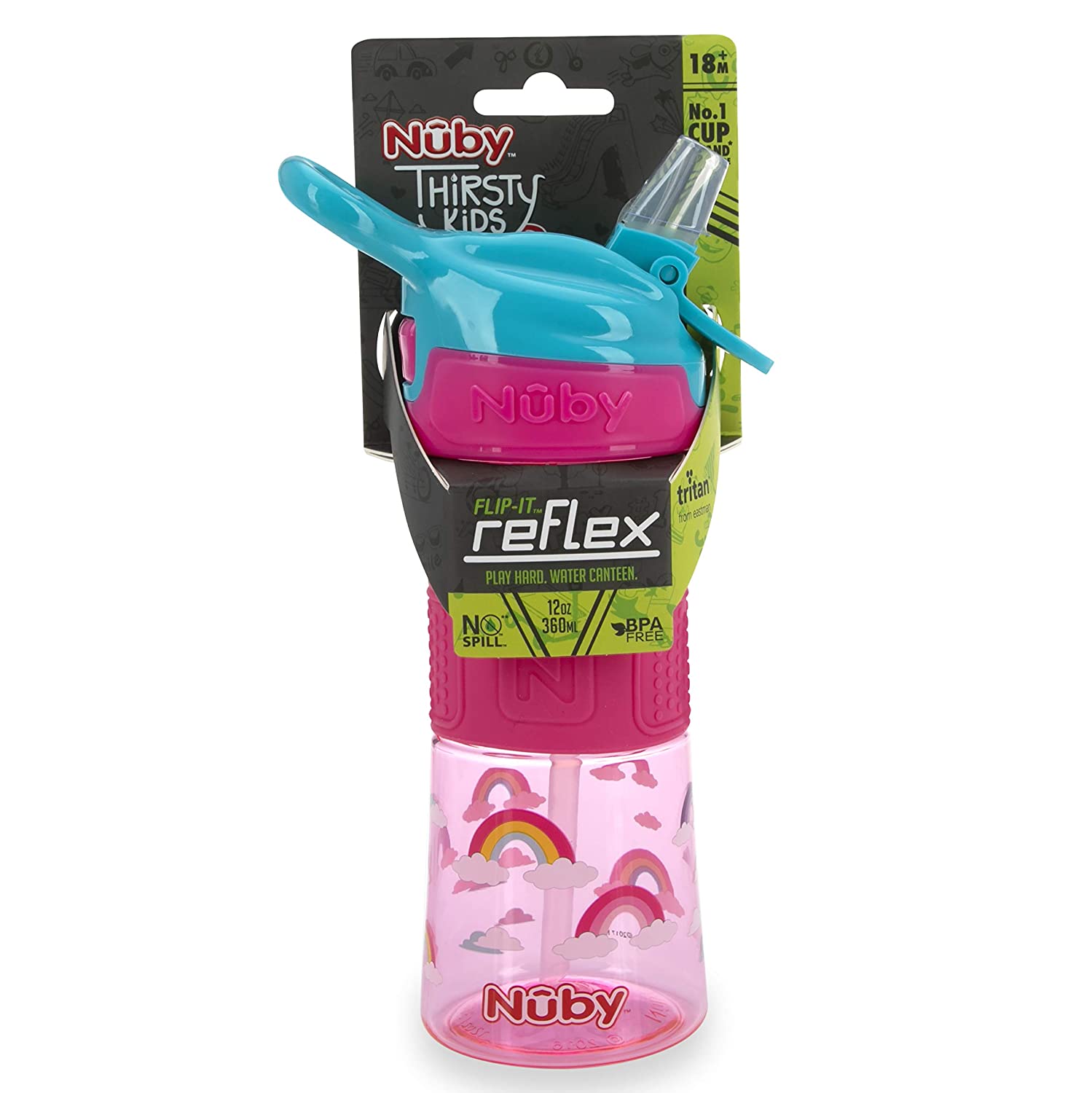 Thirsty Kids FREE STYLE Hard Straw Water Bottle