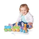 Melissa and Doug First Play Wooden Rocking Farm Animals Pull Train