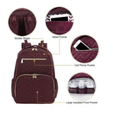 Fisher Price Diaper Bag Backpack with Cell Phone and Tablet Pockets and Stroller Clips