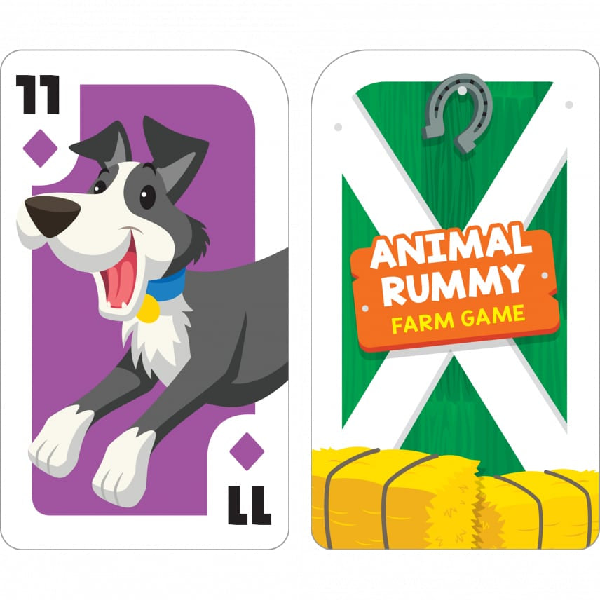 School Zone Rummy Farm Animal Card Game