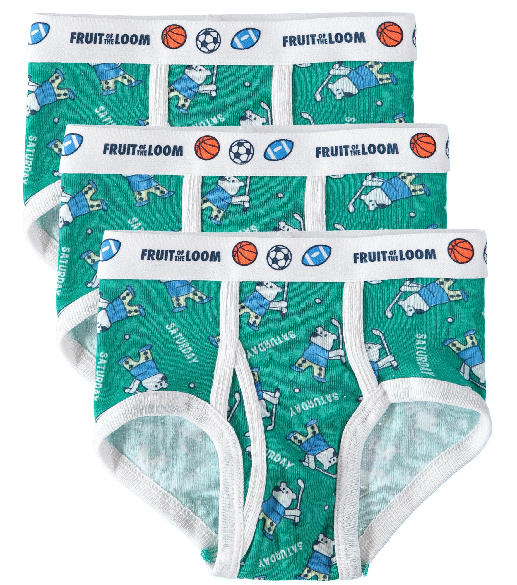 Fruit of the Loom Boys 2T-5T 3-Pack Briefs
