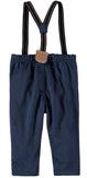 Little Lad Boys 0-9 Months Suspender Pant Set