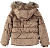 Jessica Simpson Hooded Puffer Jacket with Faux Fur Trim