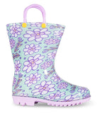 Lilly Of New York Girls 11-3 Floral Mint Rainboot