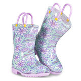 Lilly Of New York Girls 11-3 Floral Mint Rainboot