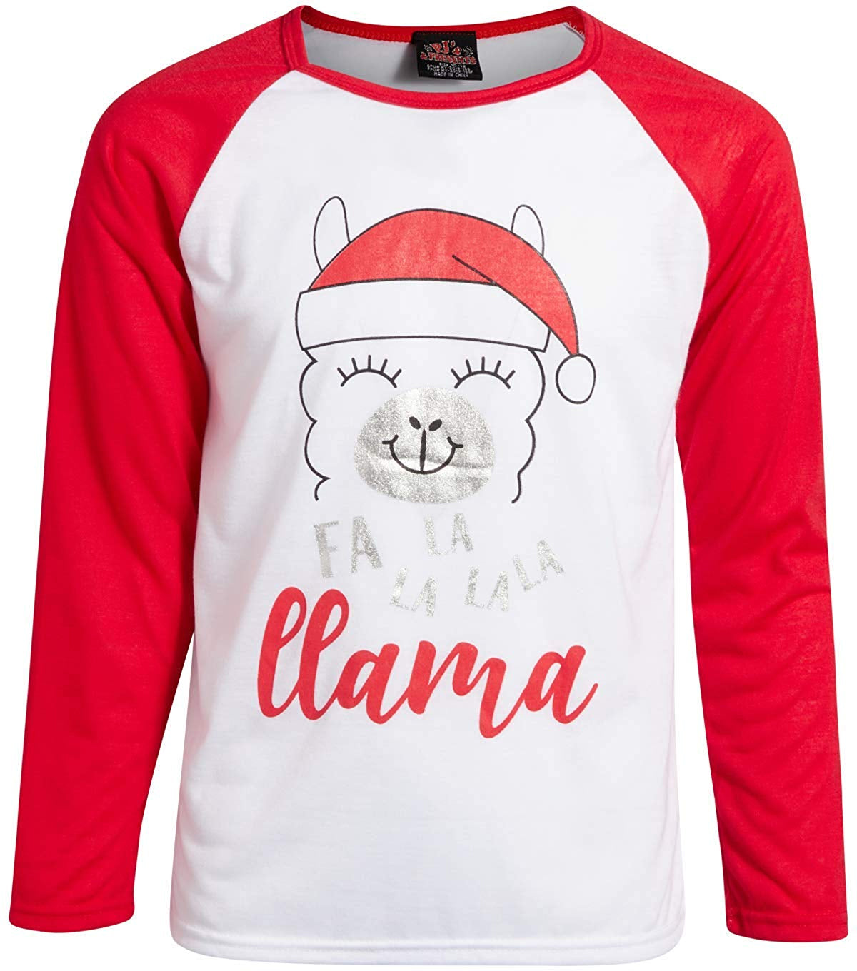 PJs & Presents Girls 7-16 Llama Fleece Pajama Set