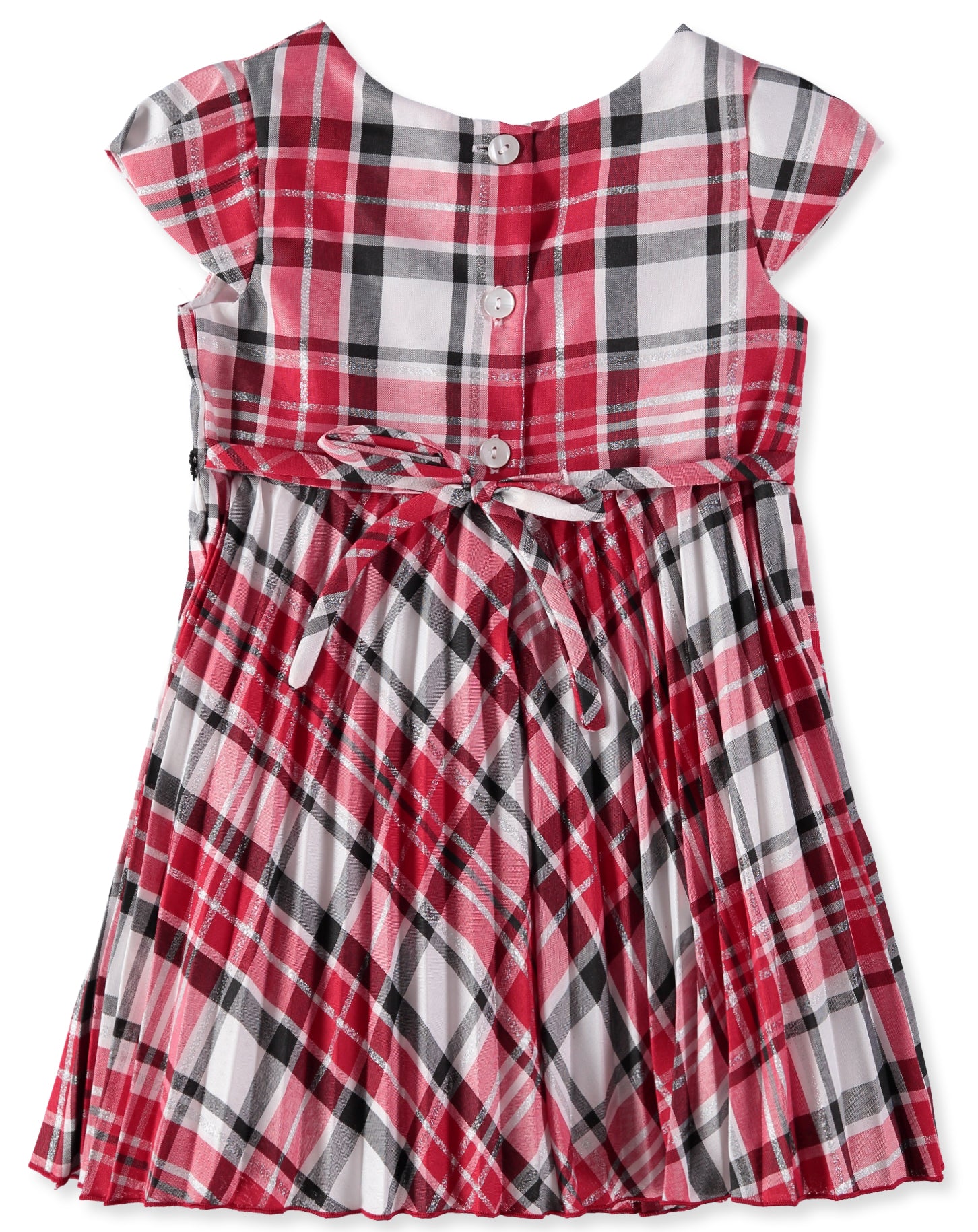 youngland holiday dresses VTG Youngland Holiday Girl's Dress | Size 6 | Black Bodice & Red Tartan Plaid Skirt With Gold Rose Accent | Mid-calf Formal Christmas
