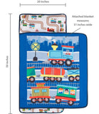 Everyday Kids Toddler Nap Mat with Removable Pillow -Choo Choo Train