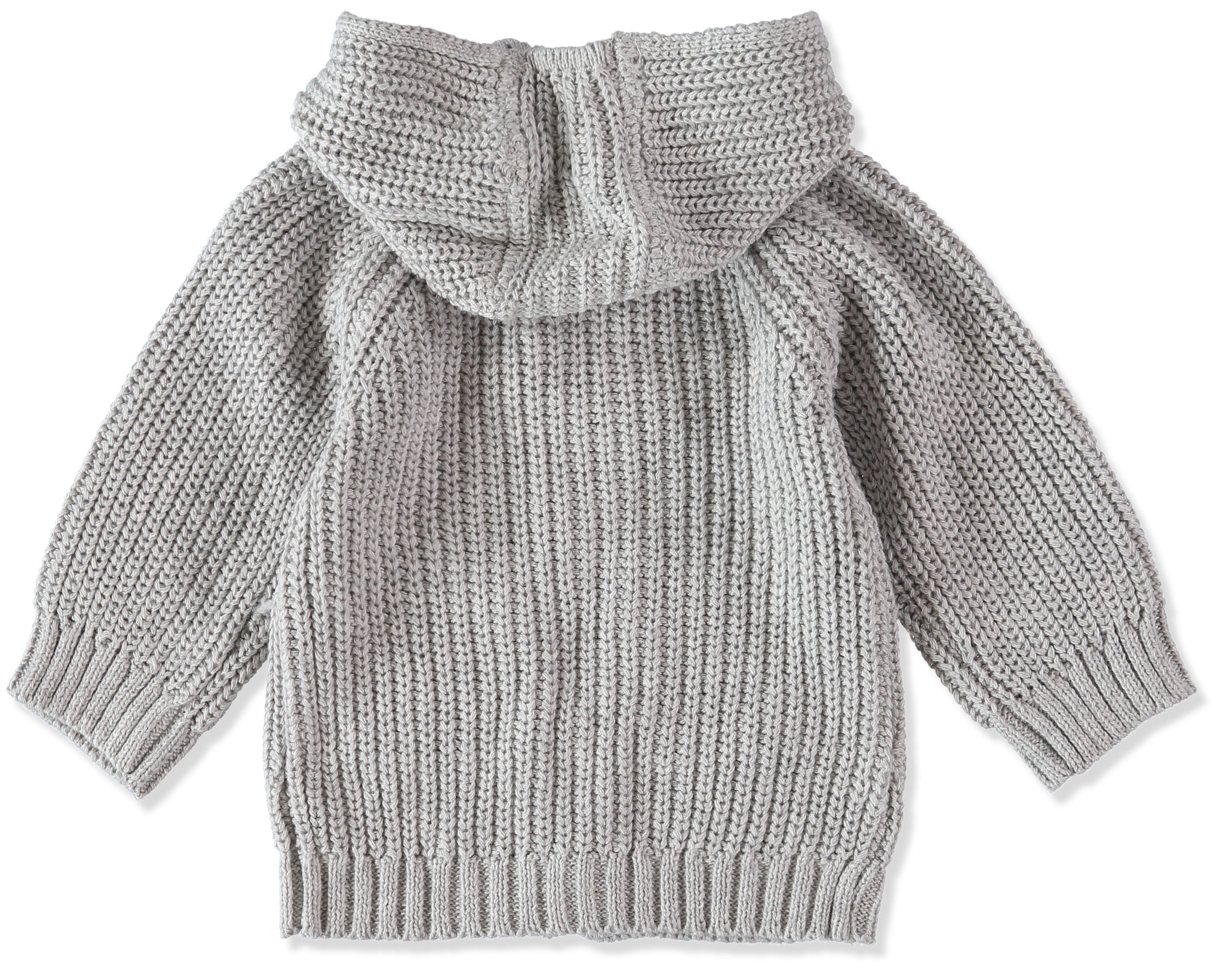 Baby Dove Hood Zip Cable Knit Sweater