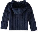 Baby Dove Hood Cable Zip Sweater