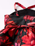 Speechless Bead Strap High Low Floral Dress