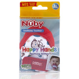 Nuby Soothing Teething Mitten with Hygienic Travel Bag, Red Monkey