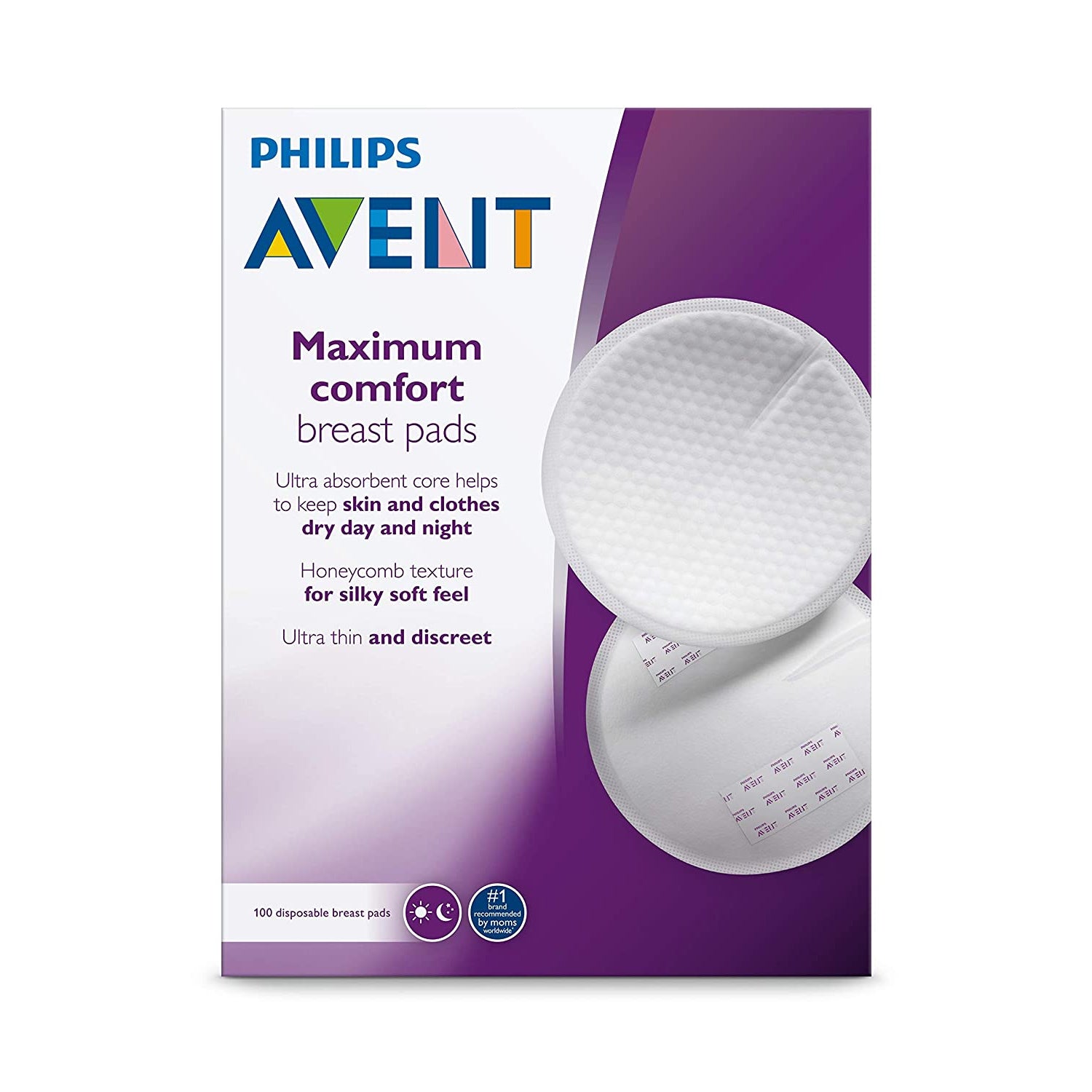 Philips SCF25413 Avent Maximum Comfort Disposable Breast Pads 100Ct.