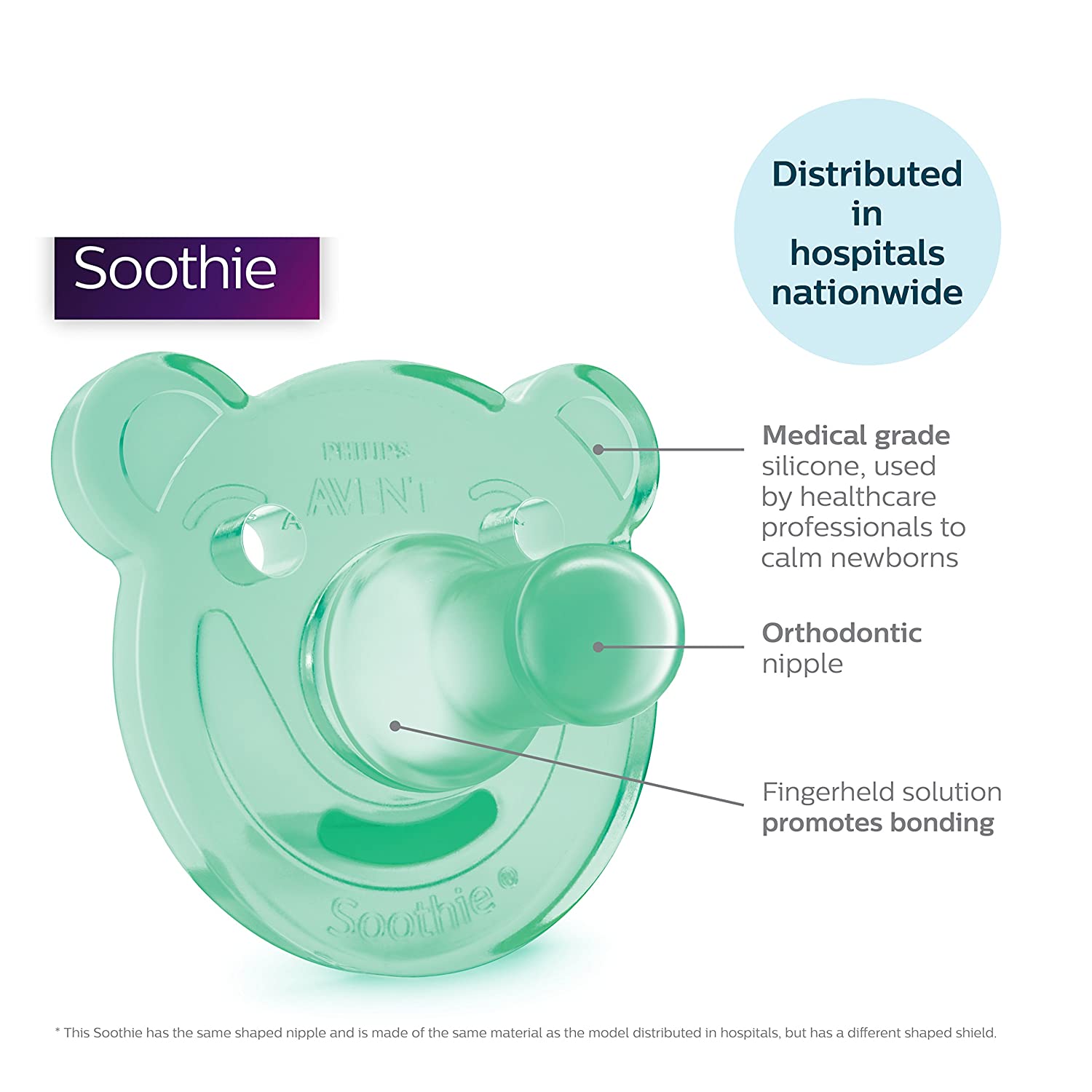 Philips Avent Soothie Pacifier, Green, 0-3 Months, 4 Pack 