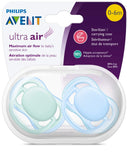 Philips Avent Ultra Air Pacifier, 0-6M, Blue/Green - 2 Pack