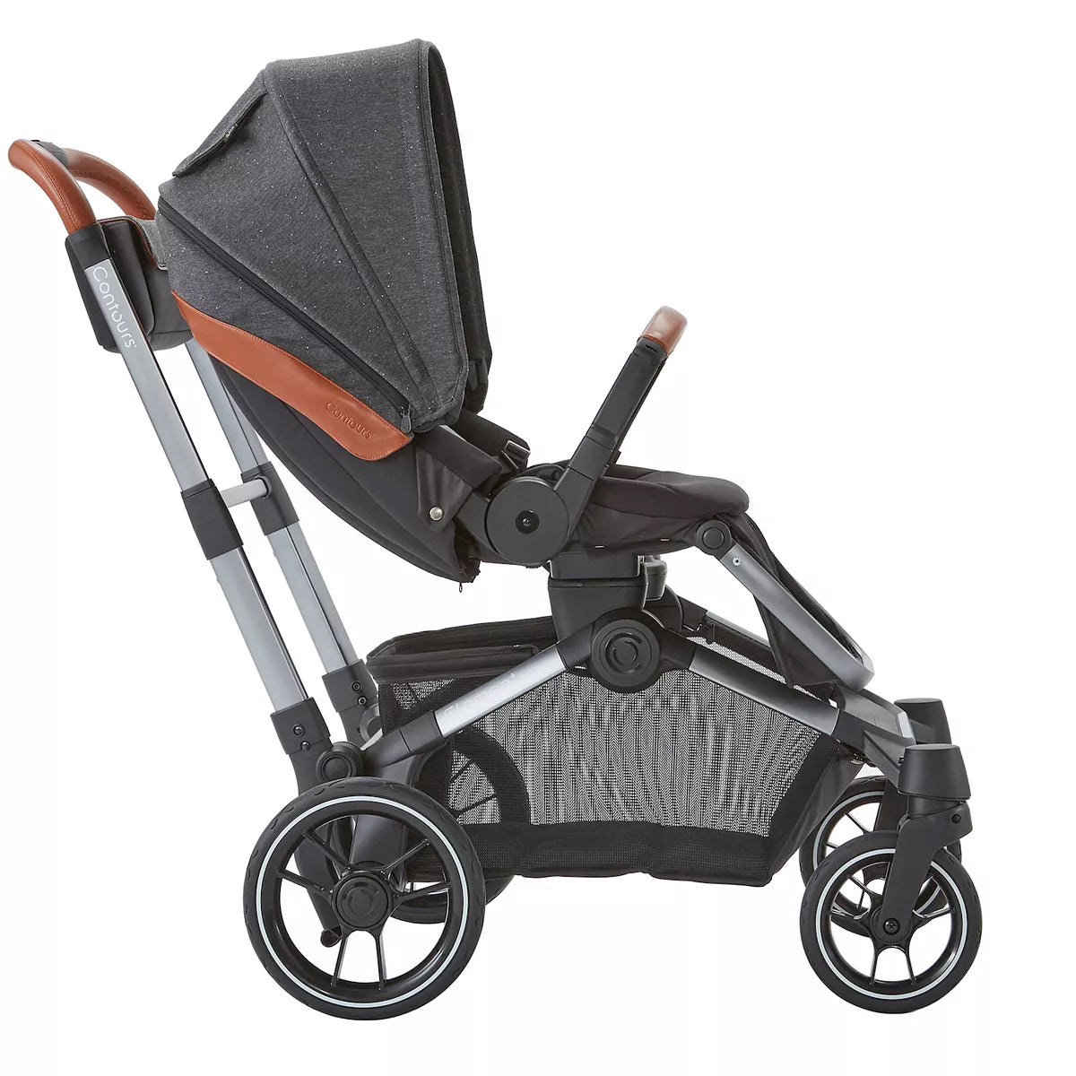 contours single to double stroller Contours Element Side-by-Side Single-to-Double Stroller, Storm Grey – S&D Kids