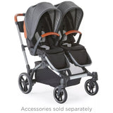 Contours Element Side-by-Side Single-to-Double Stroller, Storm Grey