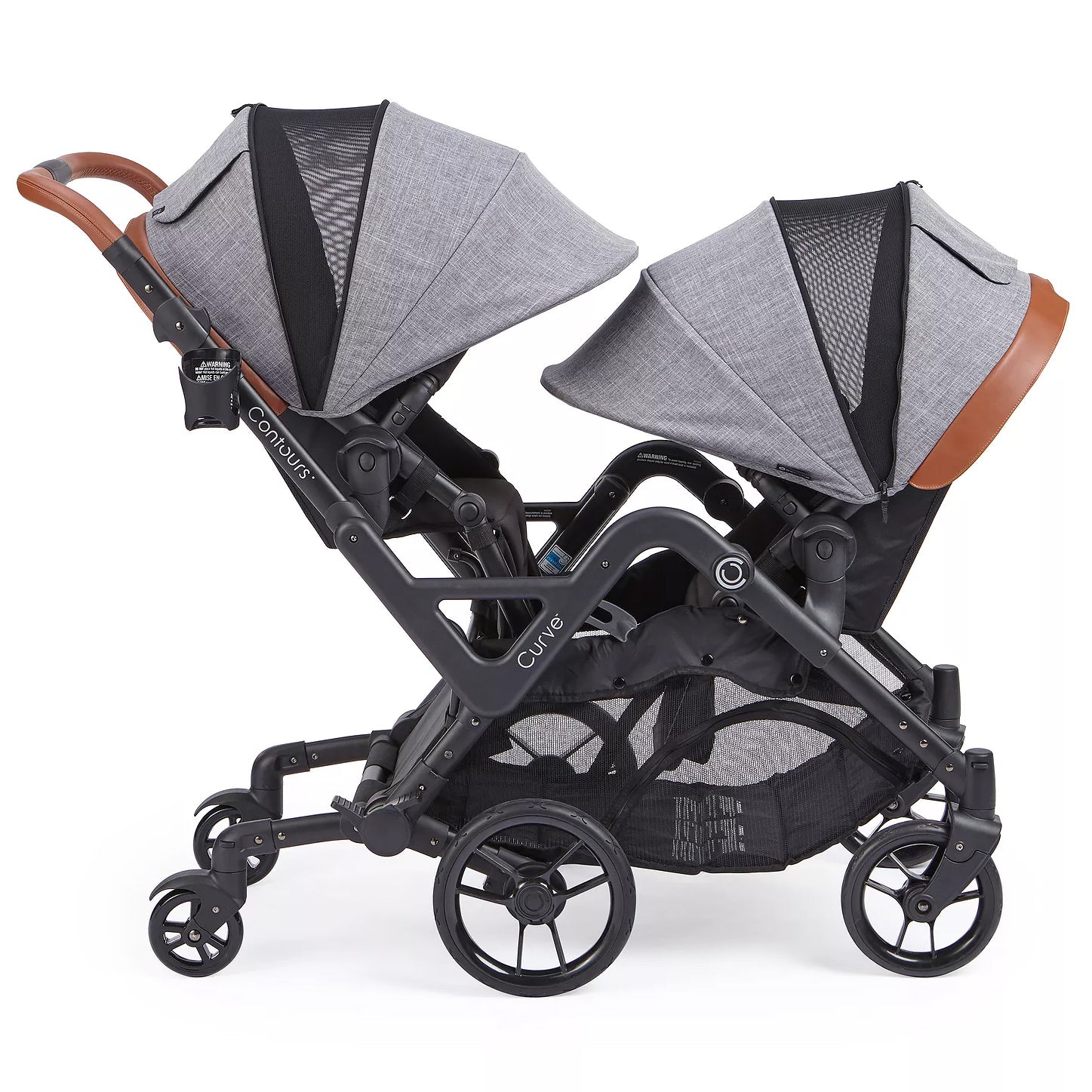 Contours Curve Tandem Double Stroller for Infants, Toddlers or Twins