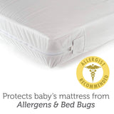 Sealy SafetyCase Protective Waterproof Zippered Crib Mattress Encasement, 52” x 28”