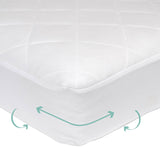 Kolcraft Baby Dri Waterproof Fitted Crib Mattress Pad Cover/Protector, White, 52'' x 28''