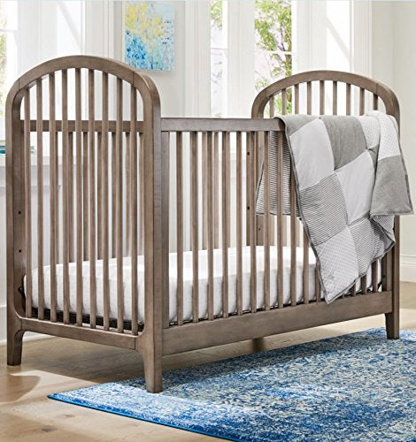 Kolcraft 3-in-1, Easy-to-Assemble, Elston Convertible Crib - Built-In Hardware, Antique Greige