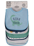 Bon Bebe Baby Boys 7-Pack Bibs with Waterproof Backing