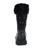 Rachel Shoes Faux Fur Cuff And Quilted Rhinstone Accents Boot