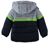 London Fog Boys 2T-4T Colorblock Puffer Jacket with Fleece Hat