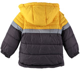 London Fog Boys 2T-4T Colorblock Puffer Jacket with Fleece Hat