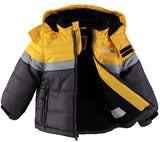 London Fog Boys 2T-4T Colorblock Puffer Jacket with Fleece Hat