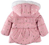 London Fog Girls 2T-4T Foil Bow Reversible Jacket