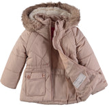 London Fog Girls 2T-4T Quilt Fur Hood Jacket