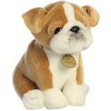 Aurora® Adorable Miyoni® Tots Bulldog Pup Stuffed Animal - Lifelike Detail - Cherished Companionship - White 8.5 Inches