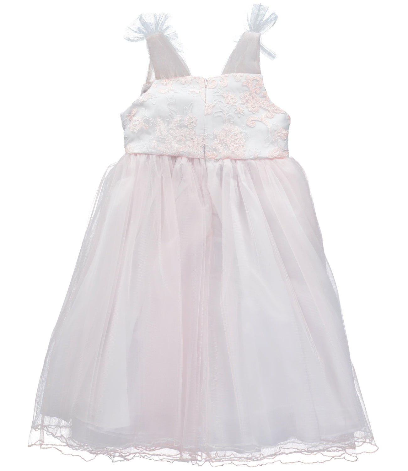 Bonnie Jean Girls 7-16 Embroidered Pearl Accented Tulle Dress