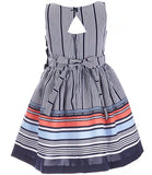 Bonnie Jean Girls 4-16 Sleeveless Striped Border Dress