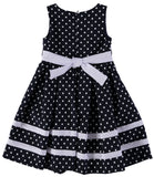 Bonnie Jean Girls 4-6X Polka Dot Pleated Nautical Dress
