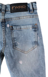 FWRD Denim Boys 8-20 Rip Repair Bleached Denim Slim Jeans
