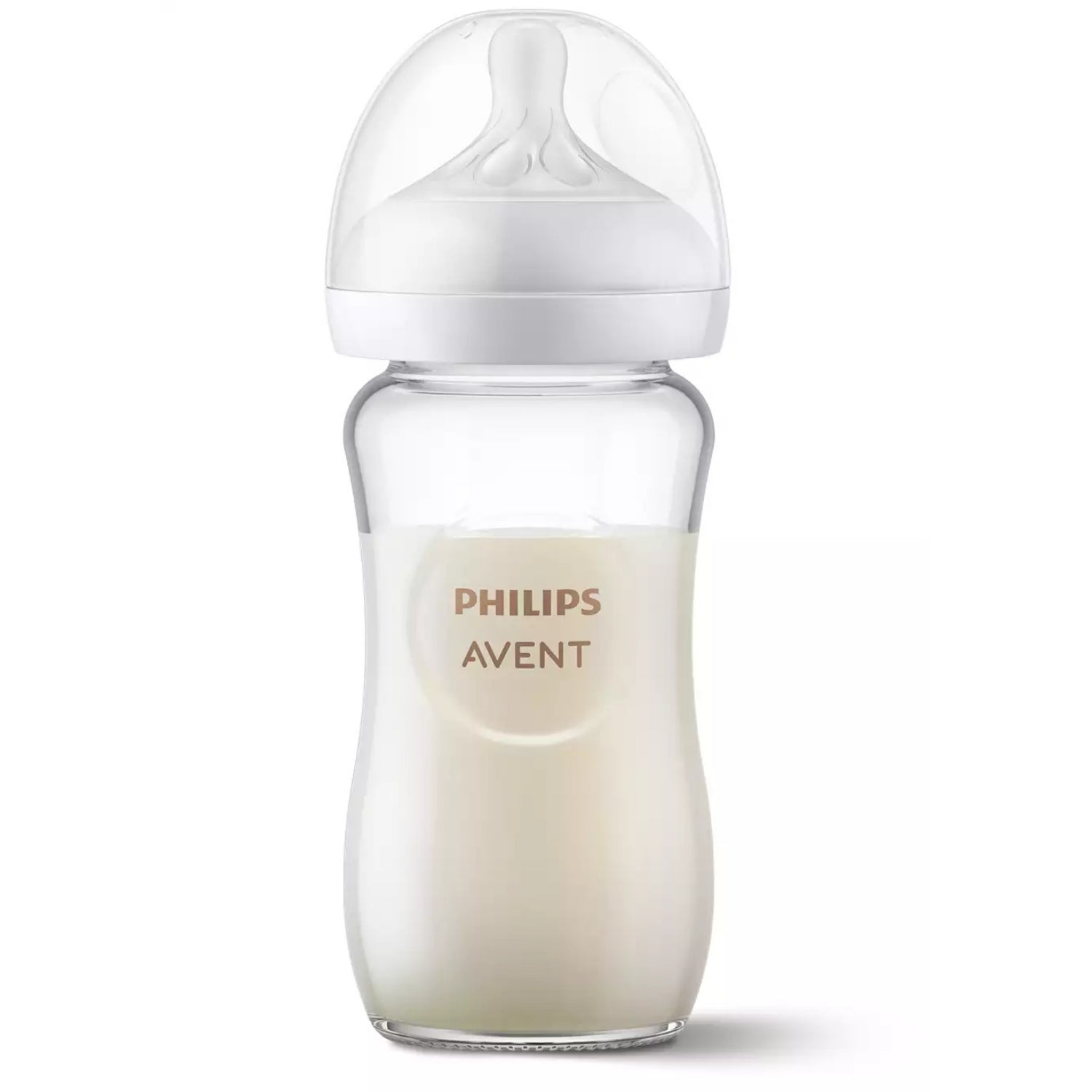 Philips Avent Glass Natural Baby Bottle with Natural Response Nipple, – S&D  Kids