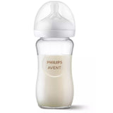 Philips Avent Glass Natural Baby Bottle with Natural Response Nipple, Clear, 8oz