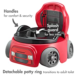 The First Years Training Wheels Racer Potty System | Easy to Clean and Easy to Use Potty Training Se