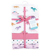 Hudson Baby 4 Pack Cotton Flannel Receiving Blankets