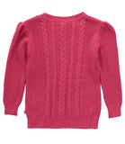 Sophie and Sam Girls 4-6X Cable Knit Pullover Sweater